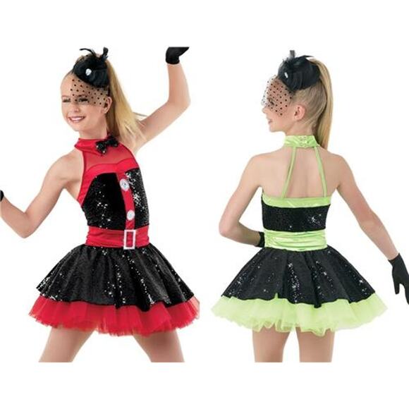 Weissman Costumes Dance Costume Weissman 9658 Medium Child Lime